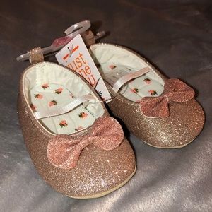 NWT Carter’s Just One You Gold Baby Shoes